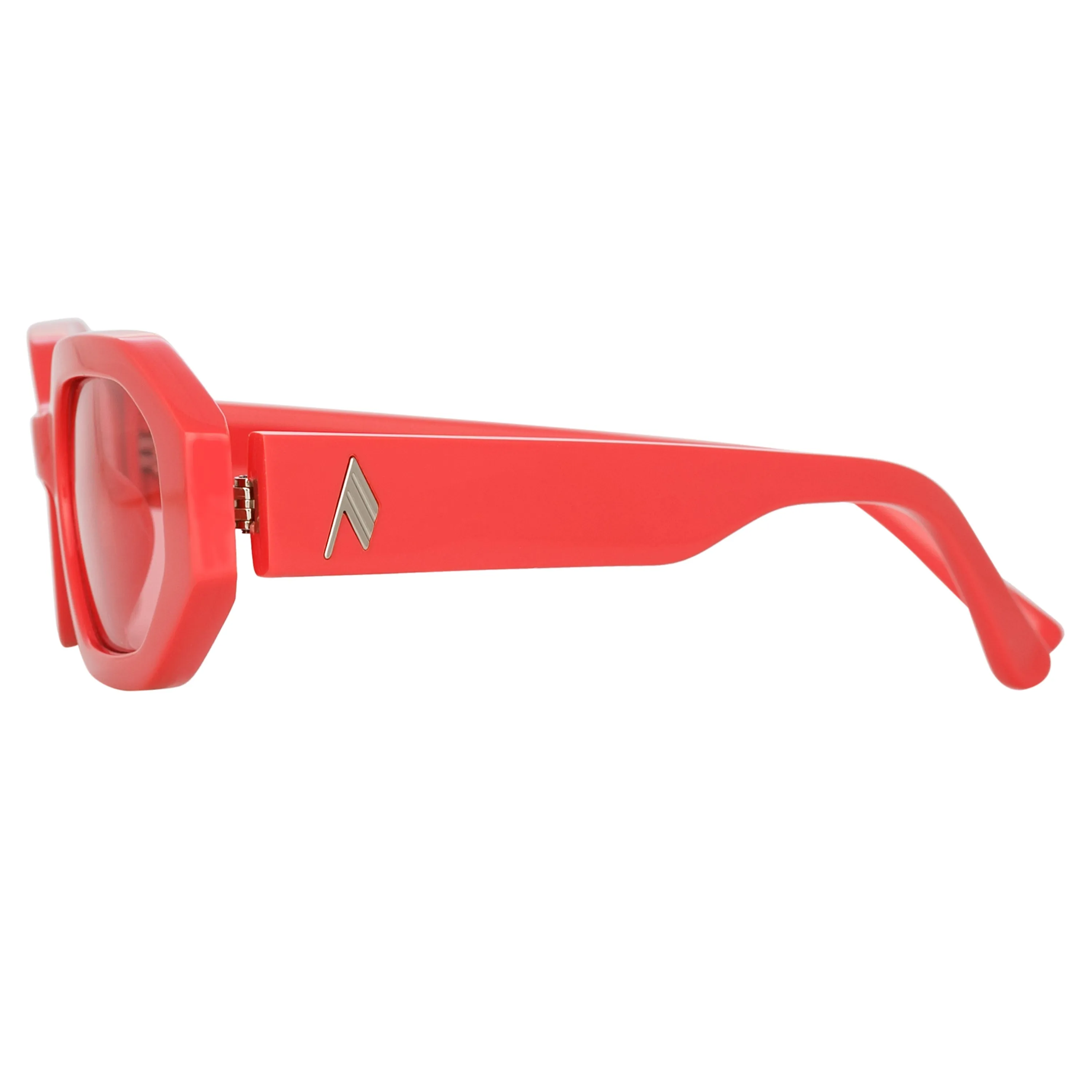 The Attico Irene Angular Sunglasses in Coral sold by Linda Farrow product image thumbnail 3