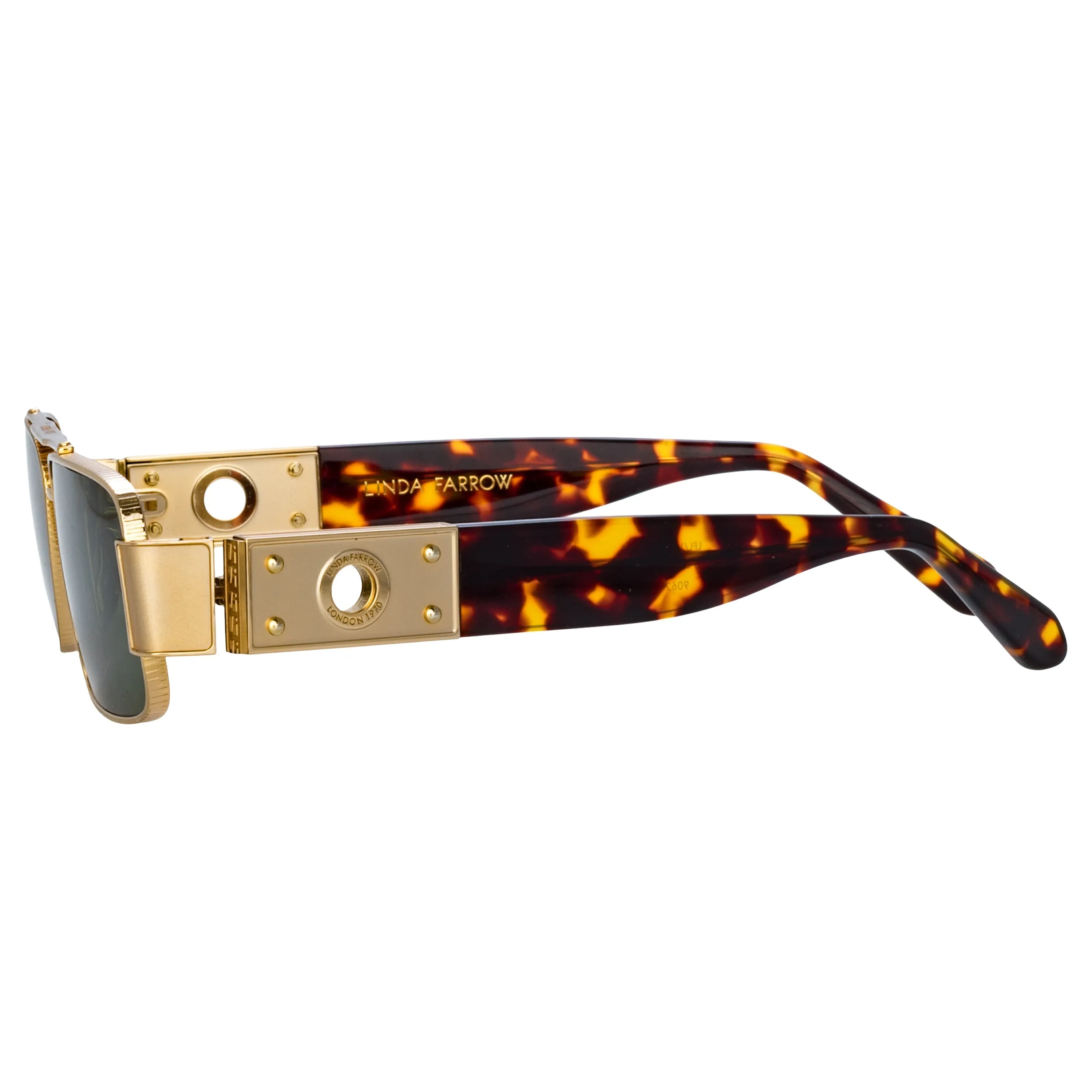 Joey Rectangular Sunglasses in Tortoiseshell sold by Linda Farrow product image thumbnail 3