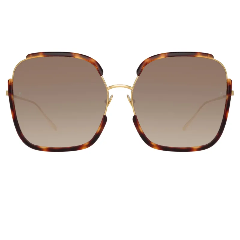 Natalia Oversized Sunglasses in Tortoiseshell sold by Linda Farrow