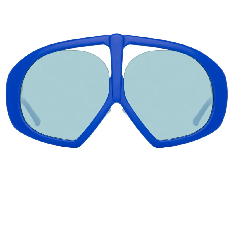 The Attico Ibiza Aviator Sunglasses in Blue sold by Linda Farrow