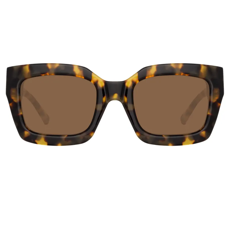 The Attico Selma D-Frame Sunglasses in Tortoiseshell sold by Linda Farrow