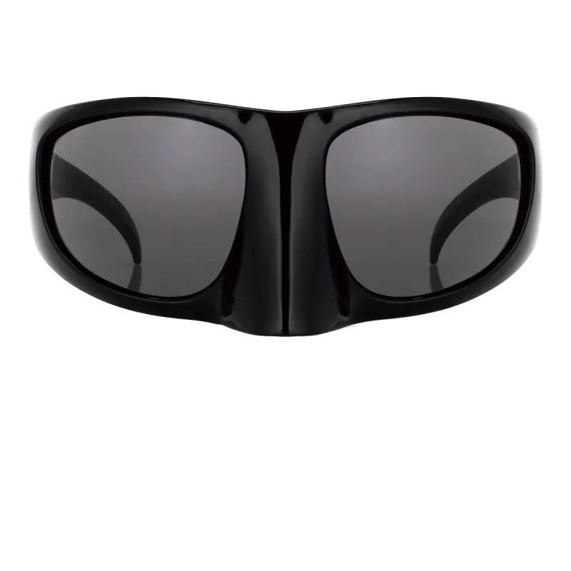 The Mask Sunglasses in Black sold by Linda Farrow