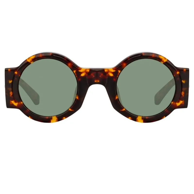Dries Van Noten 98 Round Sunglasses in Tortoiseshell made by Dries Van Noten
