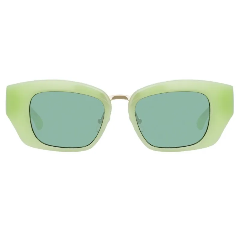 Dries Van Noten 202 Round Sunglasses in Green made by Dries Van Noten