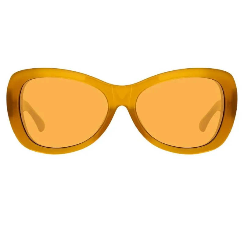 Dries Van Noten 195 Round Sunglasses in Orange made by Dries Van Noten