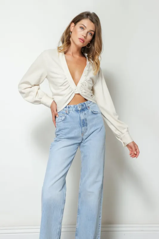 STELLA RIBBED TOP sold by Line & Dot