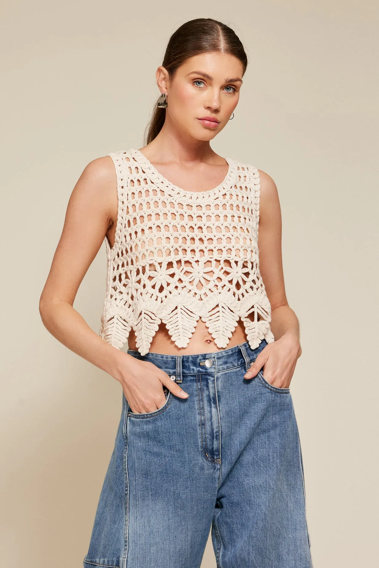 KATO CROCHET TOP sold by Line & Dot product image thumbnail 3