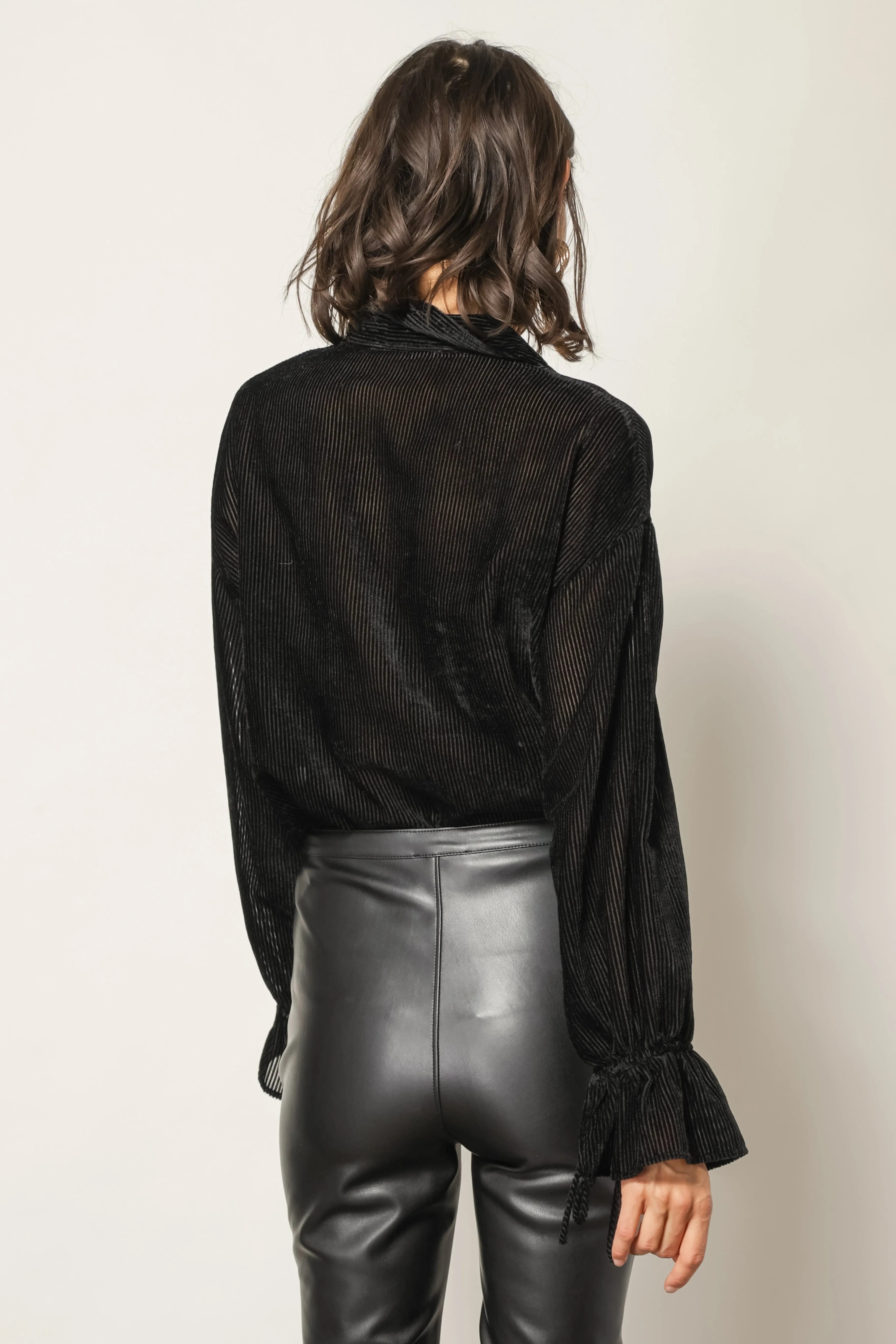 MICHELLE VELVET STRIPED TOP sold by Line & Dot product image thumbnail 2