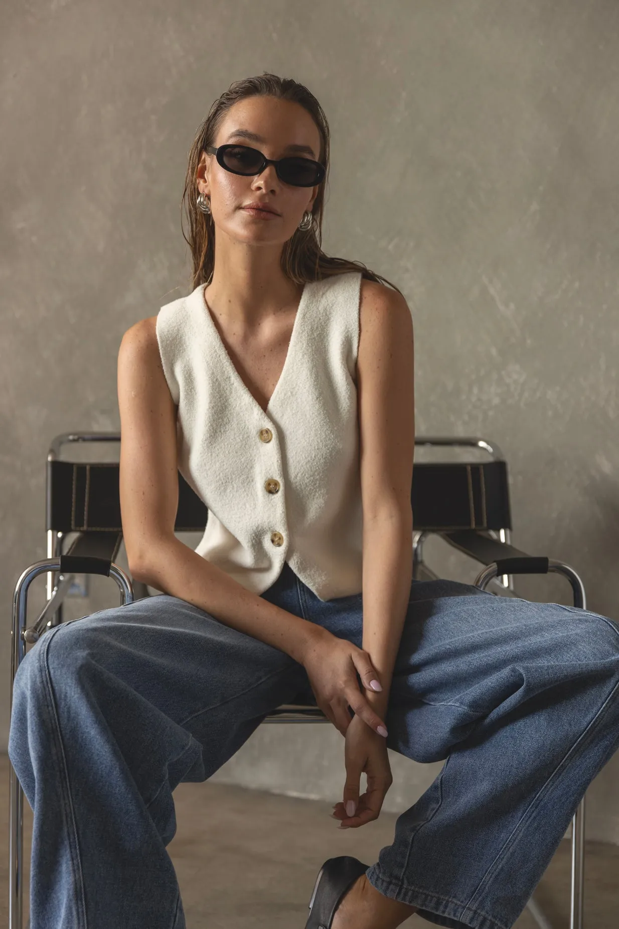 HYDE SWEATER VEST sold by Line & Dot