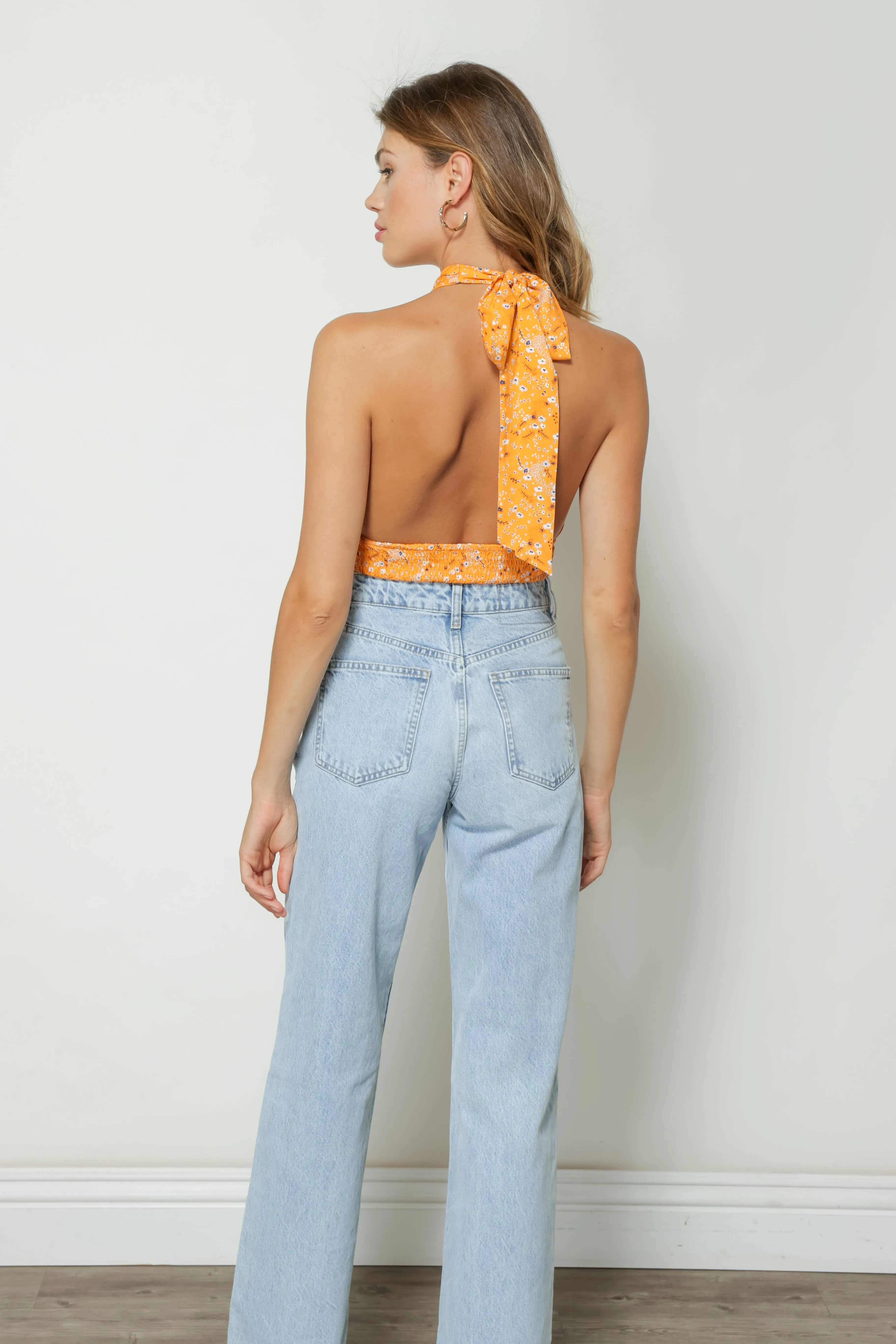 CHRISTY FLORAL PRINT HALTER TOP sold by Line & Dot product image thumbnail 2