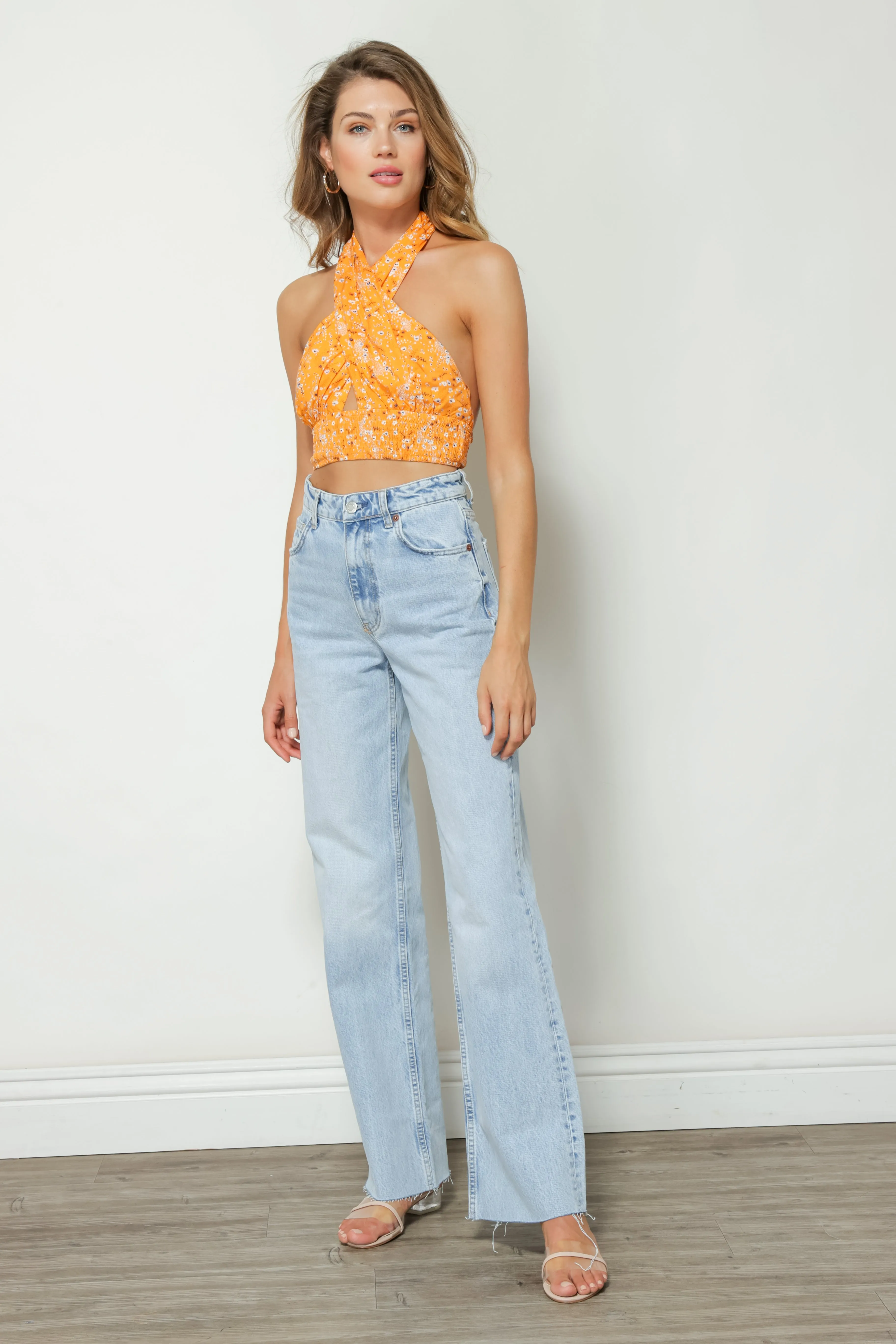 CHRISTY FLORAL PRINT HALTER TOP sold by Line & Dot product image thumbnail 4