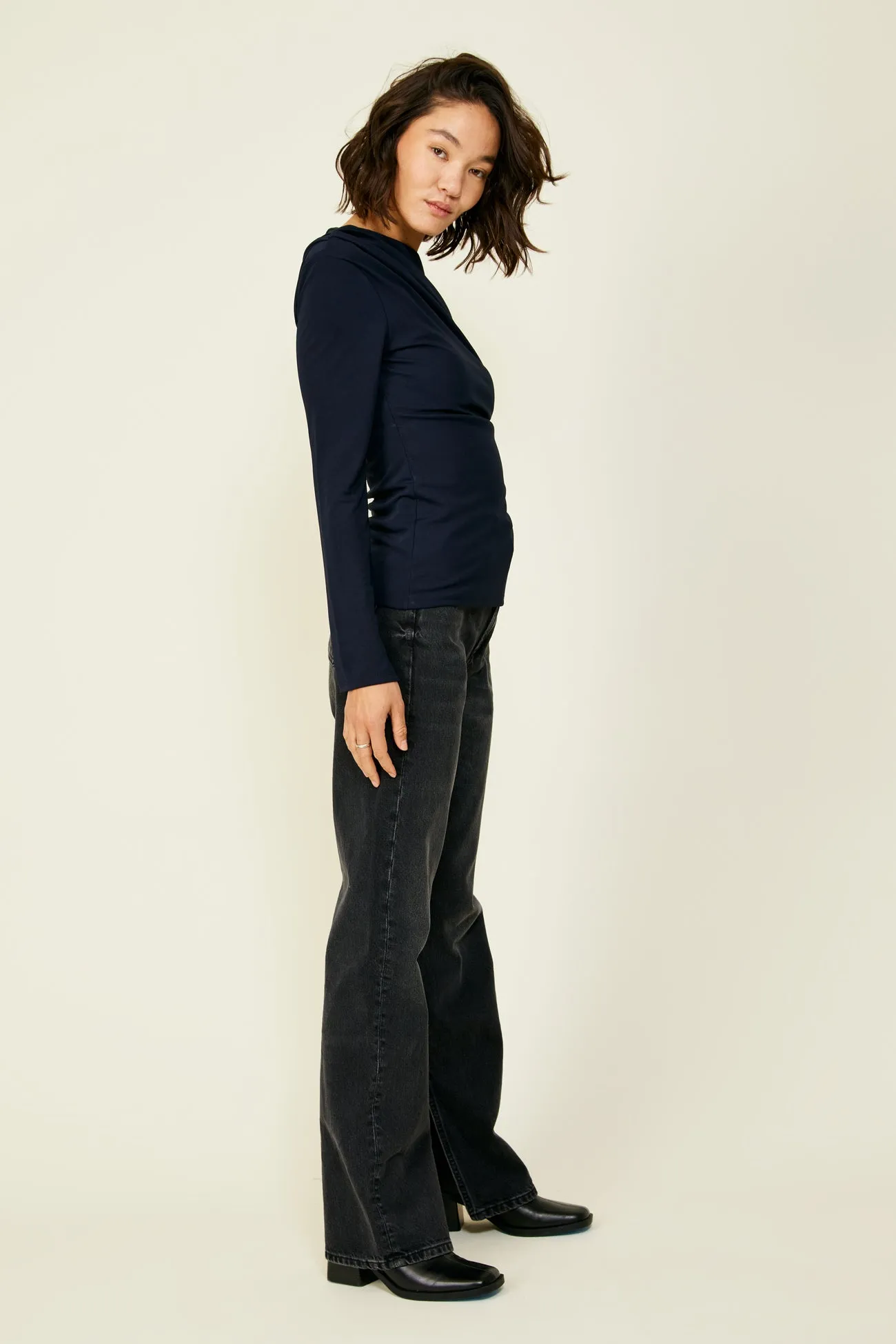 Riley Long Sleeve Top ( Navy) sold by Line & Dot product image thumbnail 2
