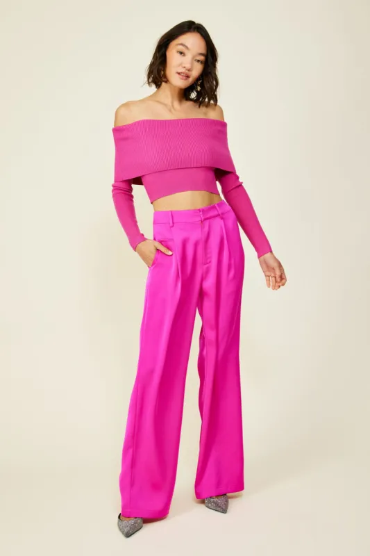 HEART STRUCK SWEATER (MAGENTA) sold by Line & Dot