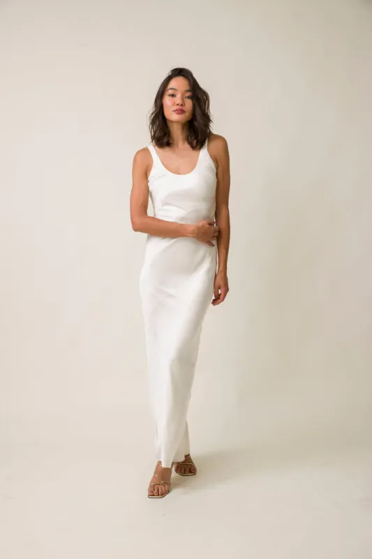 ADELYN DRESS IVORY sold by Line & Dot