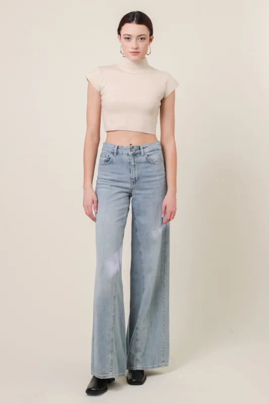 RUMI SHORT SLEEVE SWEATER sold by Line & Dot