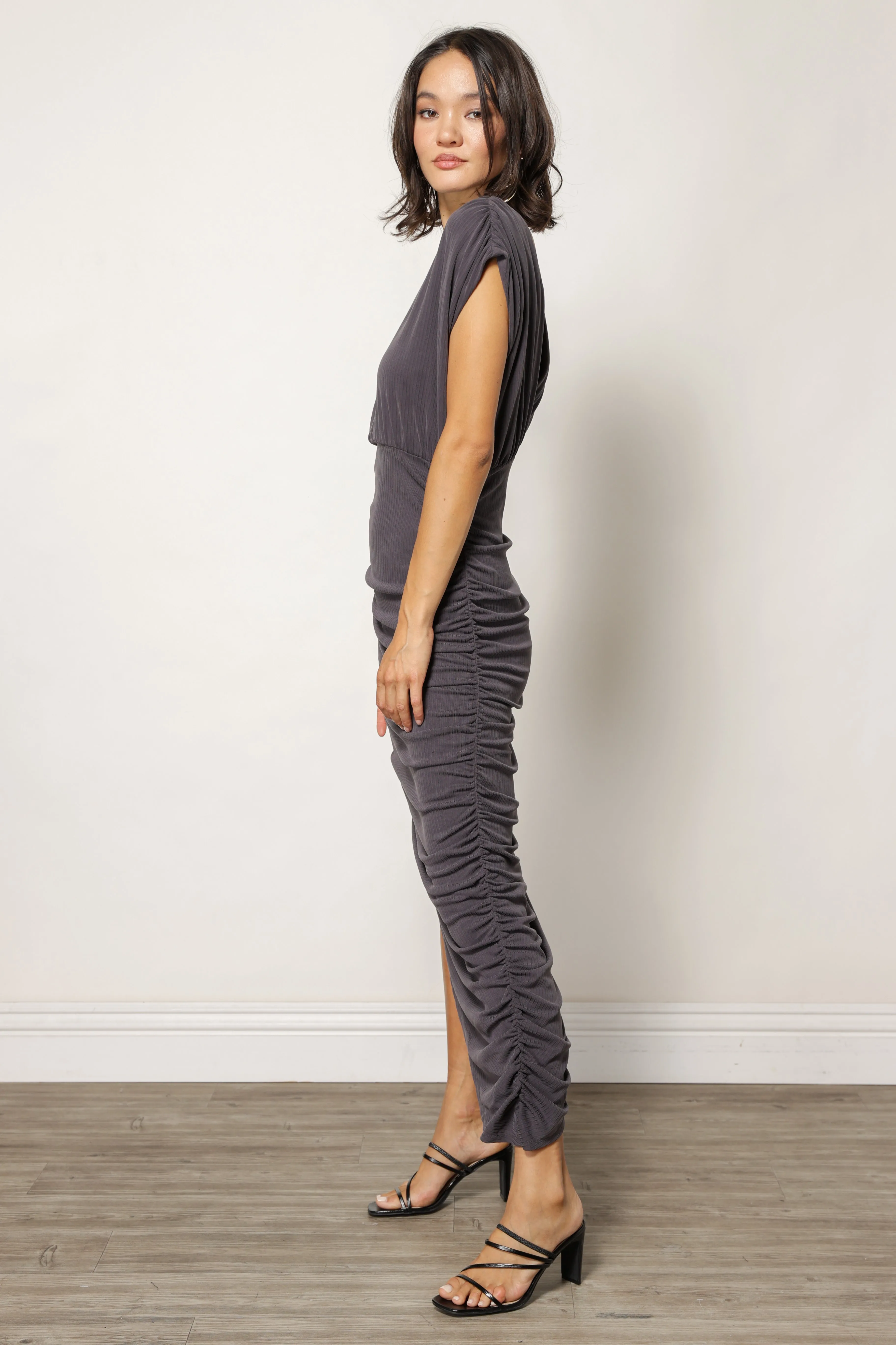 DESIREE RUCHED MIDI DRESS sold by Line & Dot product image thumbnail 3