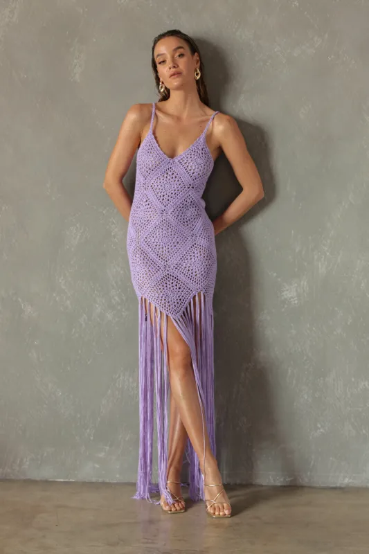 WANDERING CROCHET DRESS sold by Line & Dot