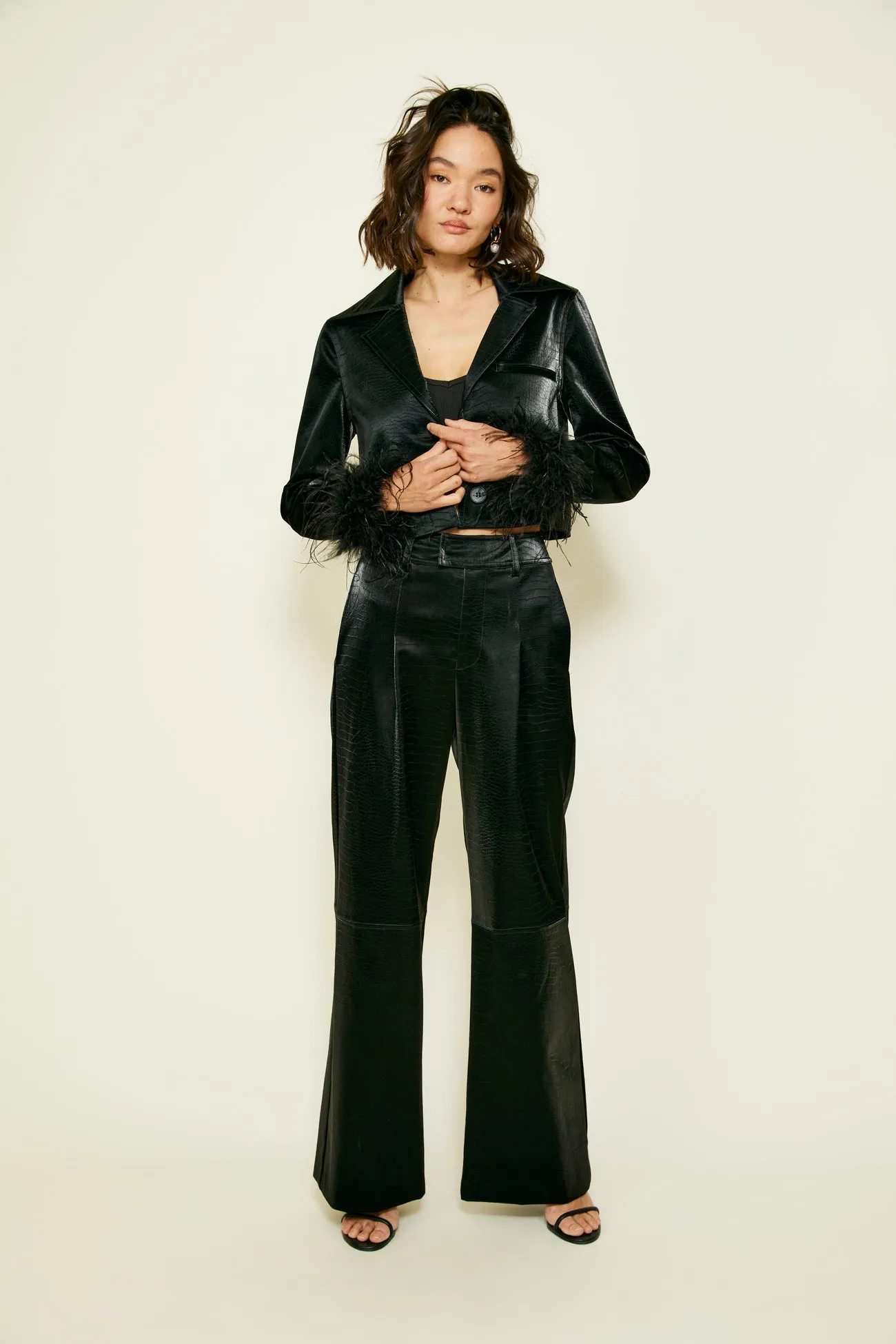 DIXIE CROPPED BLAZER sold by Line & Dot product image thumbnail 3