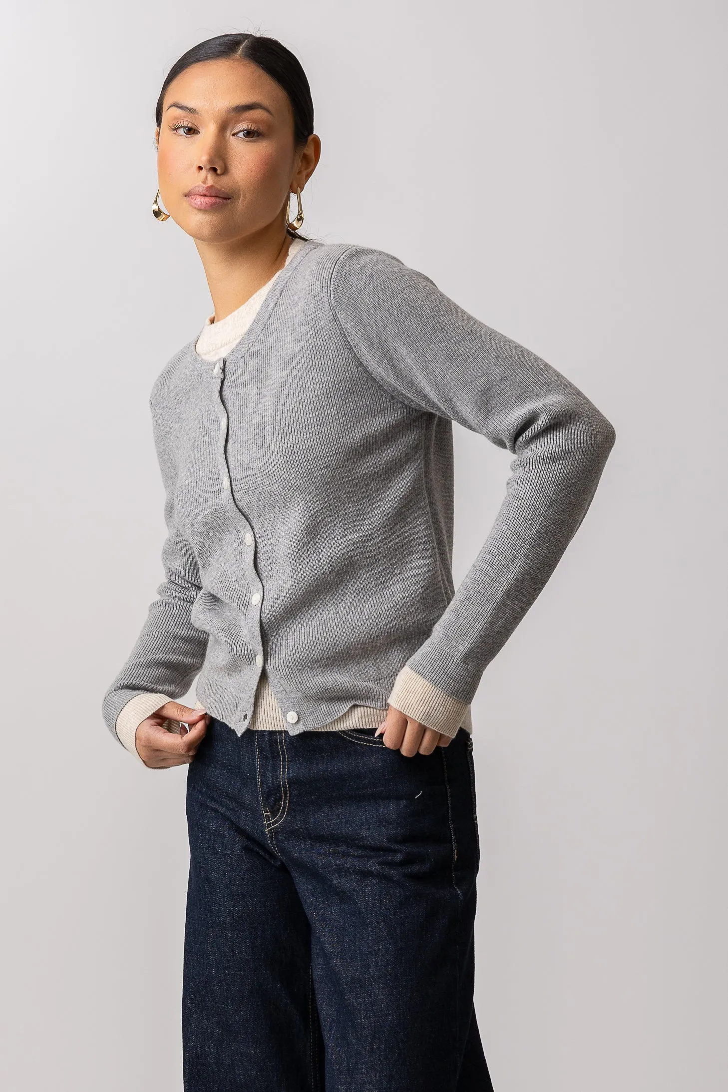 HUTCH DOUBLE LAYER CARDIGAN sold by Line & Dot product image thumbnail 3