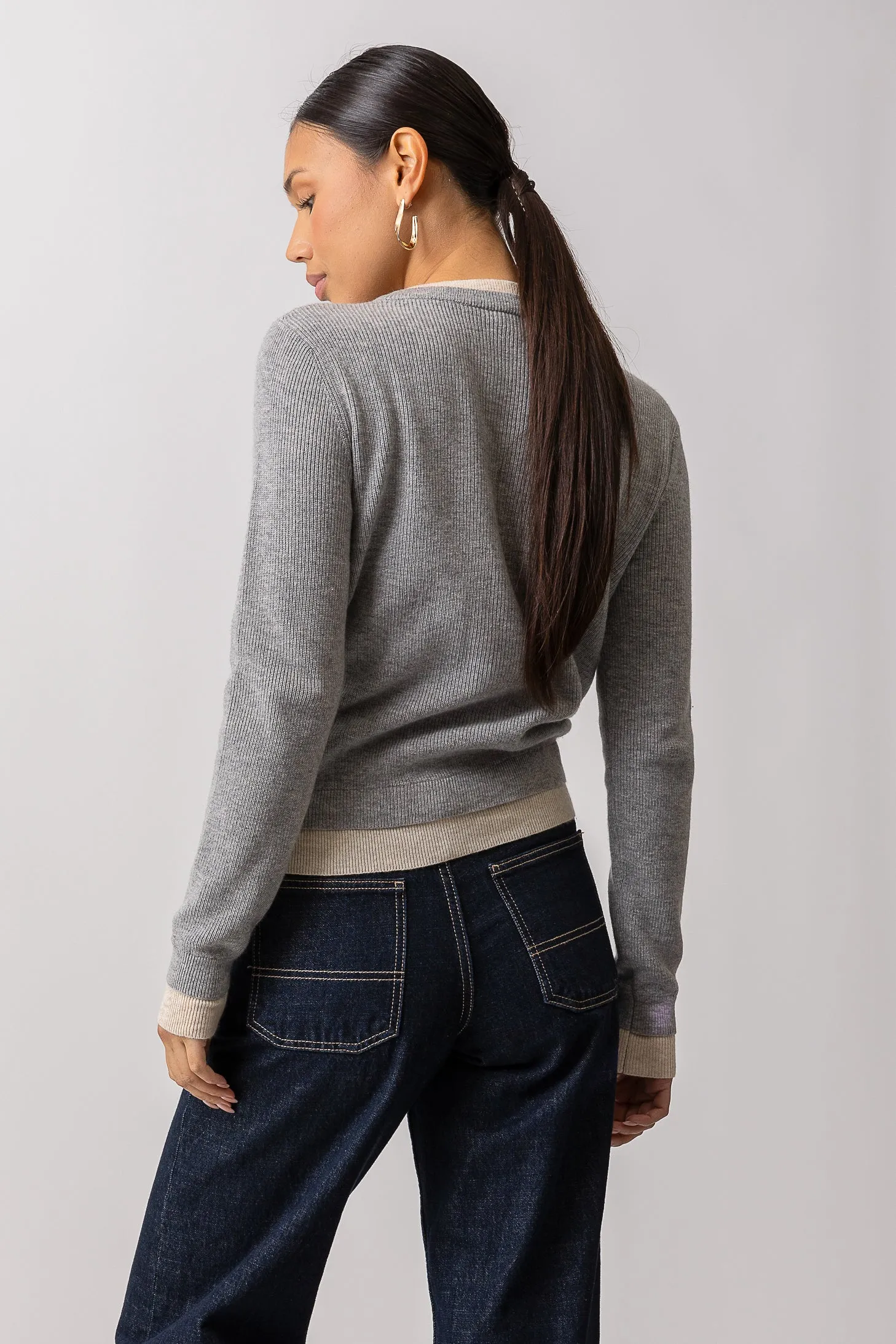 HUTCH DOUBLE LAYER CARDIGAN sold by Line & Dot product image thumbnail 5