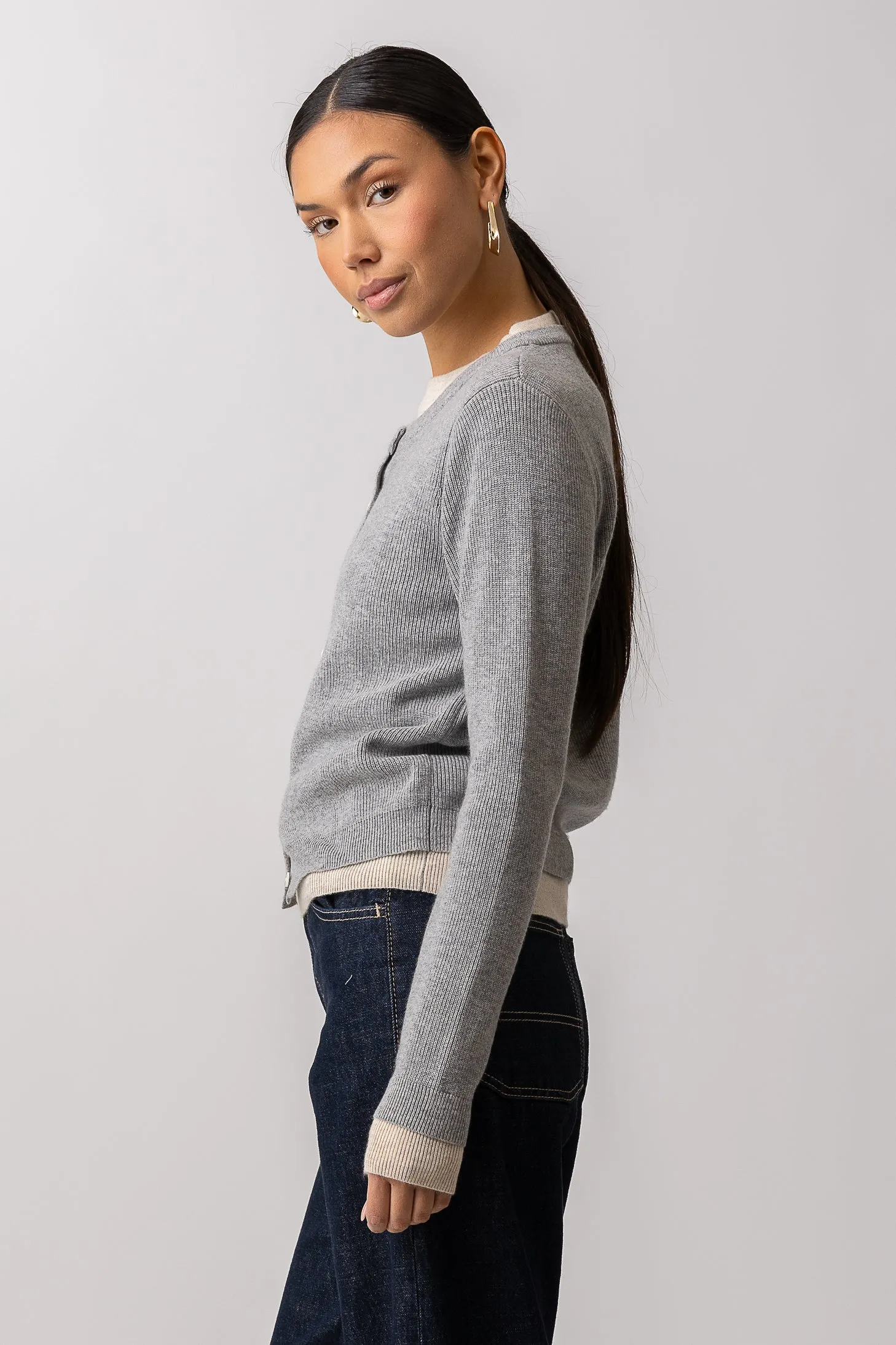 HUTCH DOUBLE LAYER CARDIGAN sold by Line & Dot product image thumbnail 4