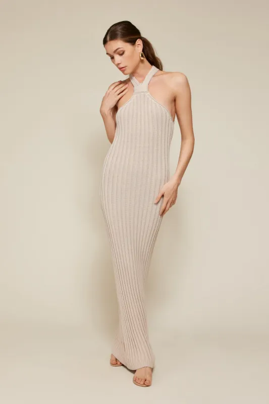 LUCKY MAXI DRESS ECRU sold by Line & Dot