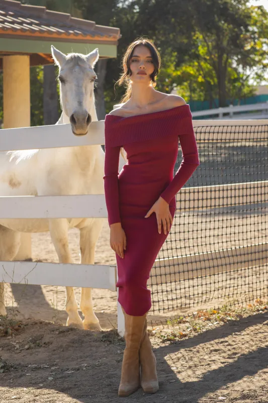 HEARTSTRUCK MIDI DRESS RASPBERRY sold by Line & Dot