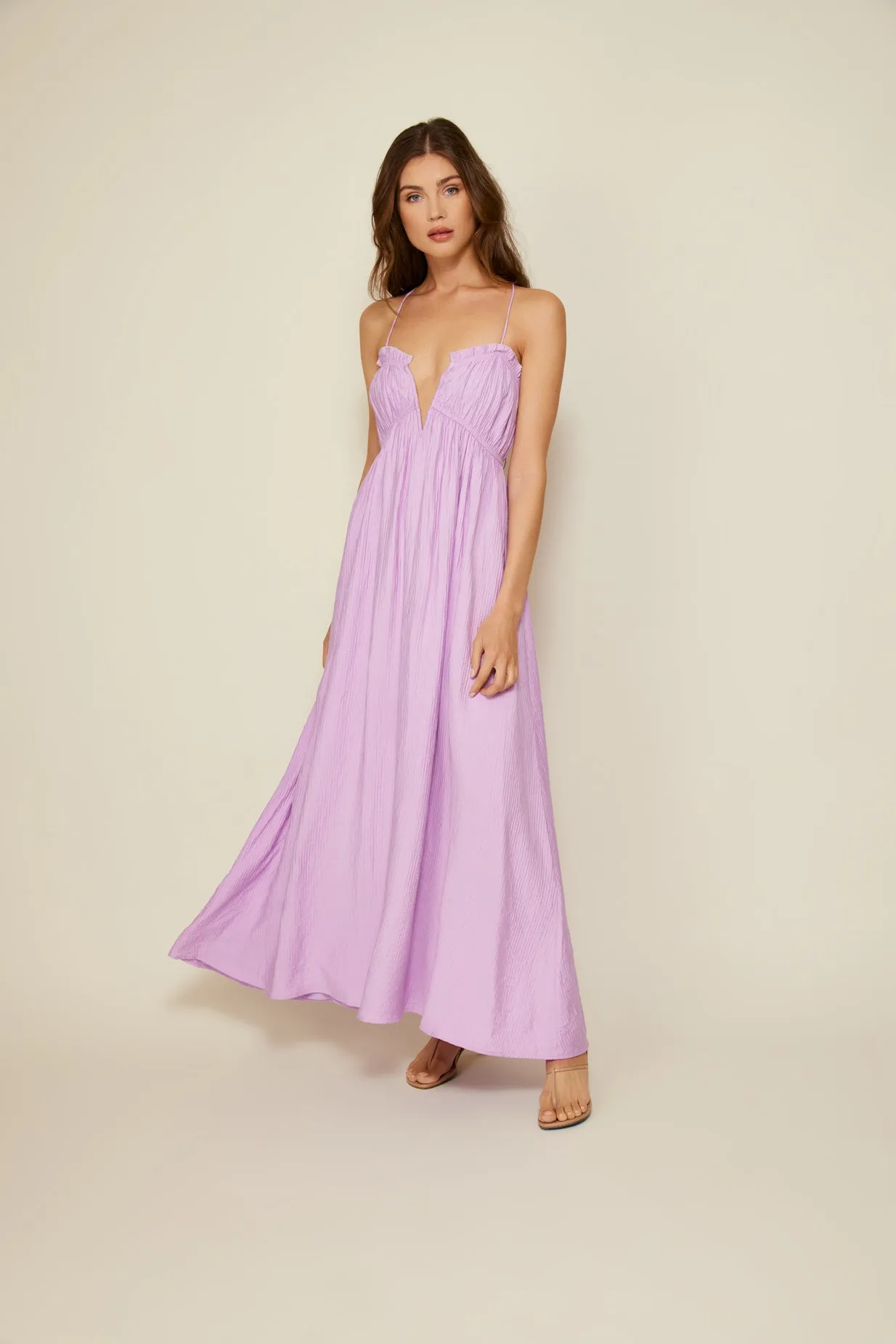 LYLAC MAXI DRESS sold by Line & Dot