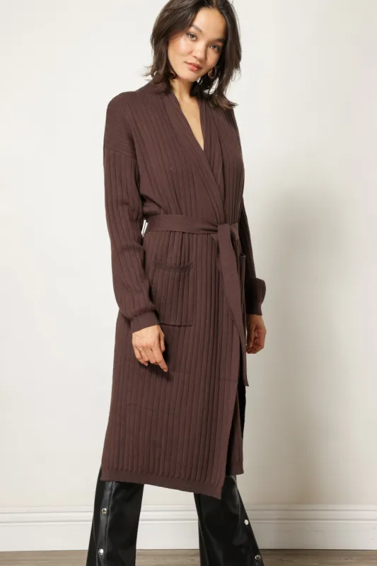 RIBBED CARDIGAN sold by Line & Dot