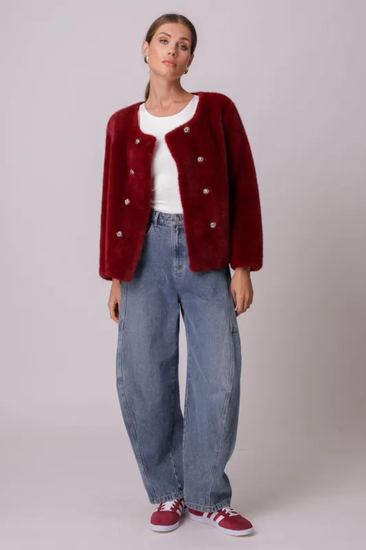 LUGO FAUX MINK JACKET sold by Line & Dot