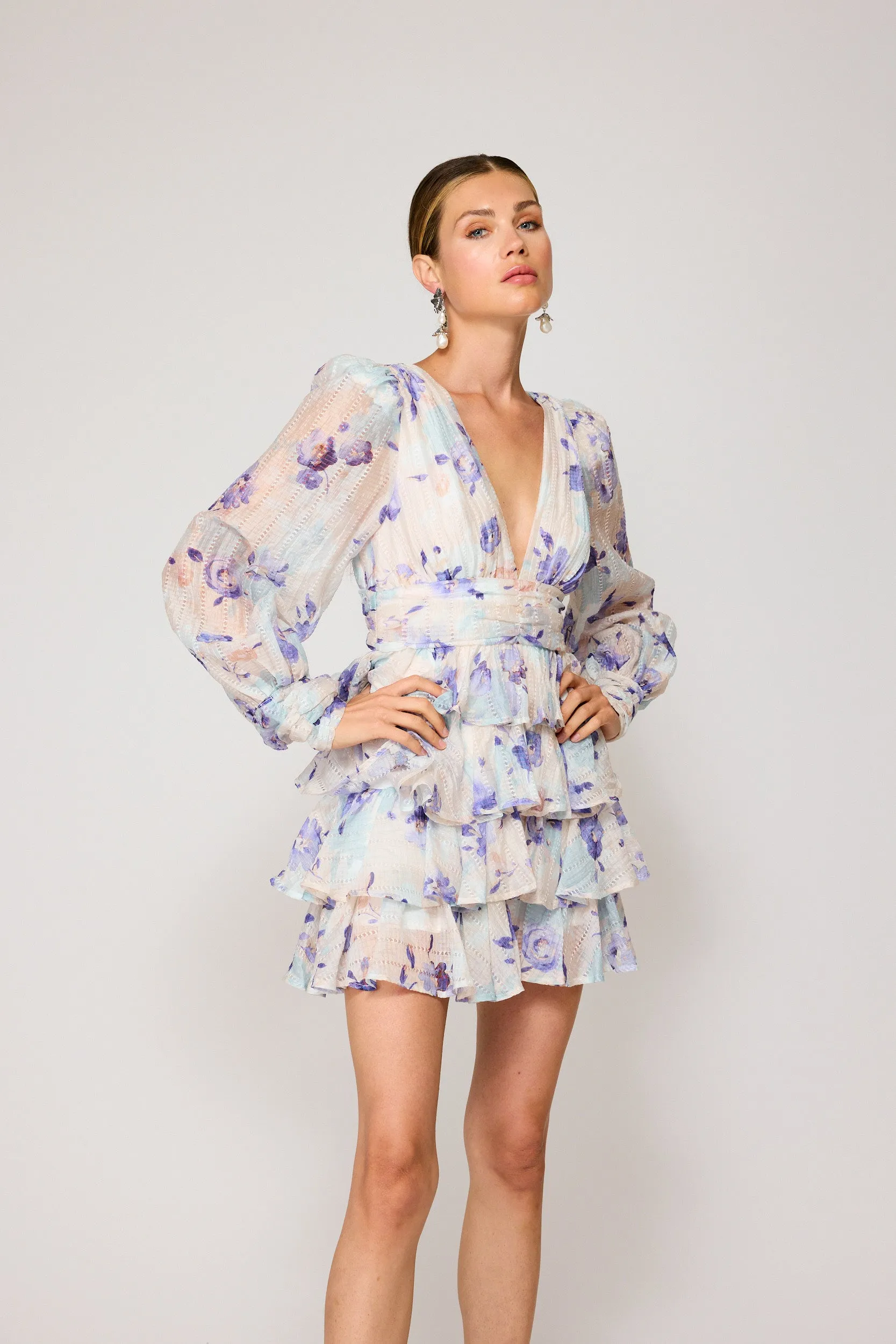 FLEUR MINI TIERED DRESS sold by Line & Dot