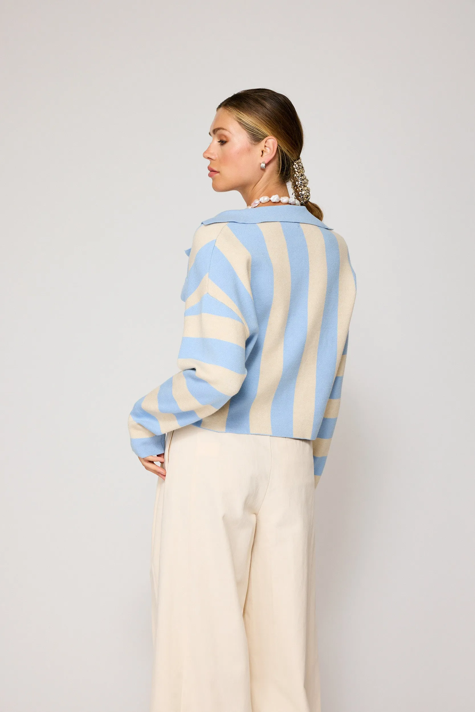 BRADLEY STRIPED CARDIGAN sold by Line & Dot product image thumbnail 5