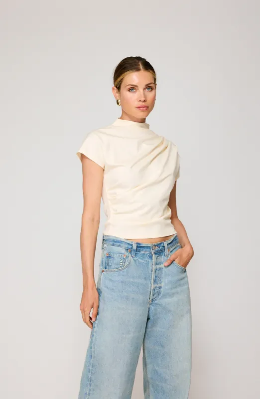 ARCHER DRAPED TOP sold by Line & Dot