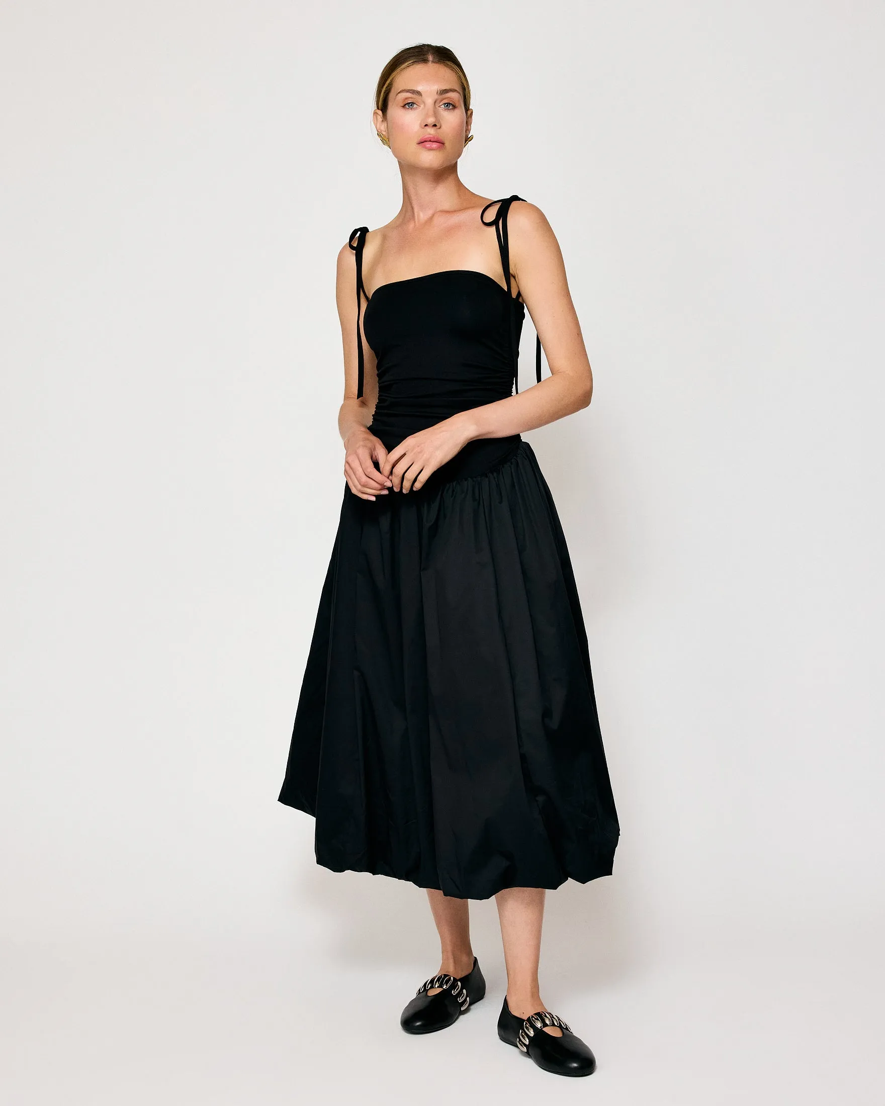 LIANNA MIX-MEDIA DRESS sold by Line & Dot