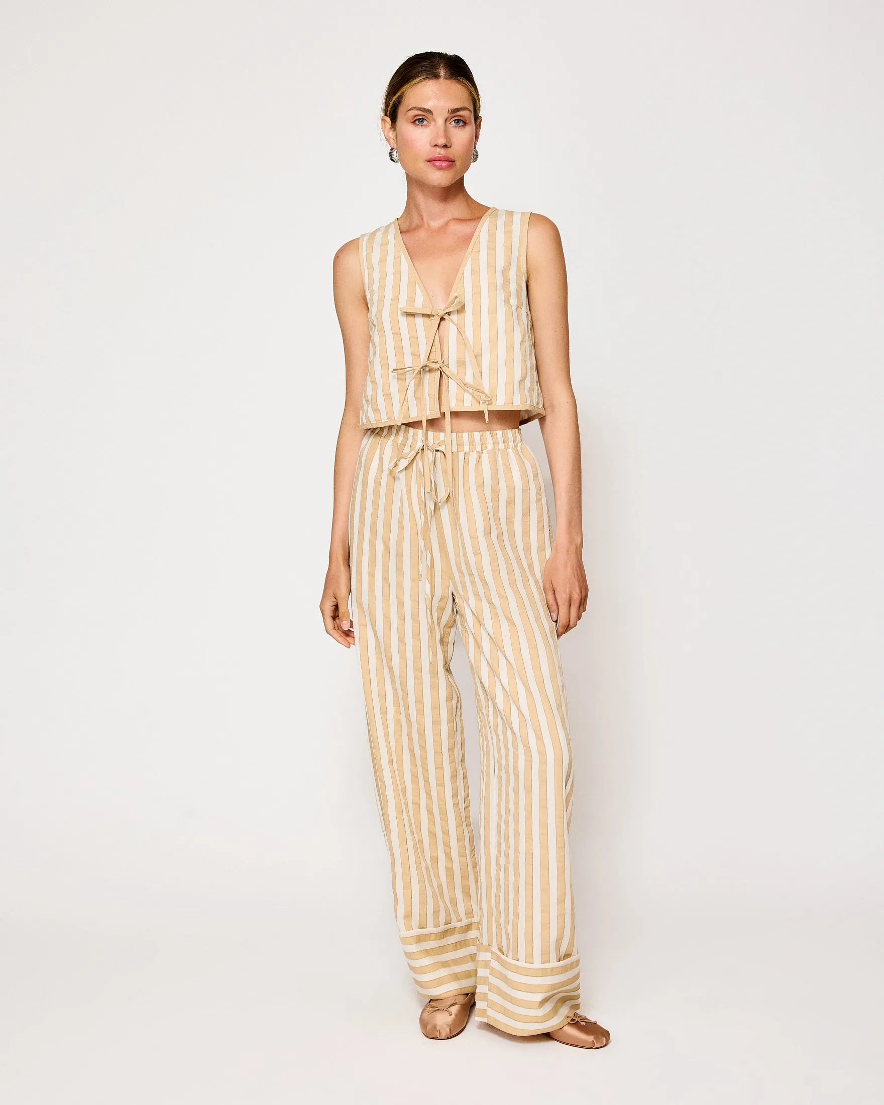 KAMARI TIE DETAILED TOP sold by Line & Dot