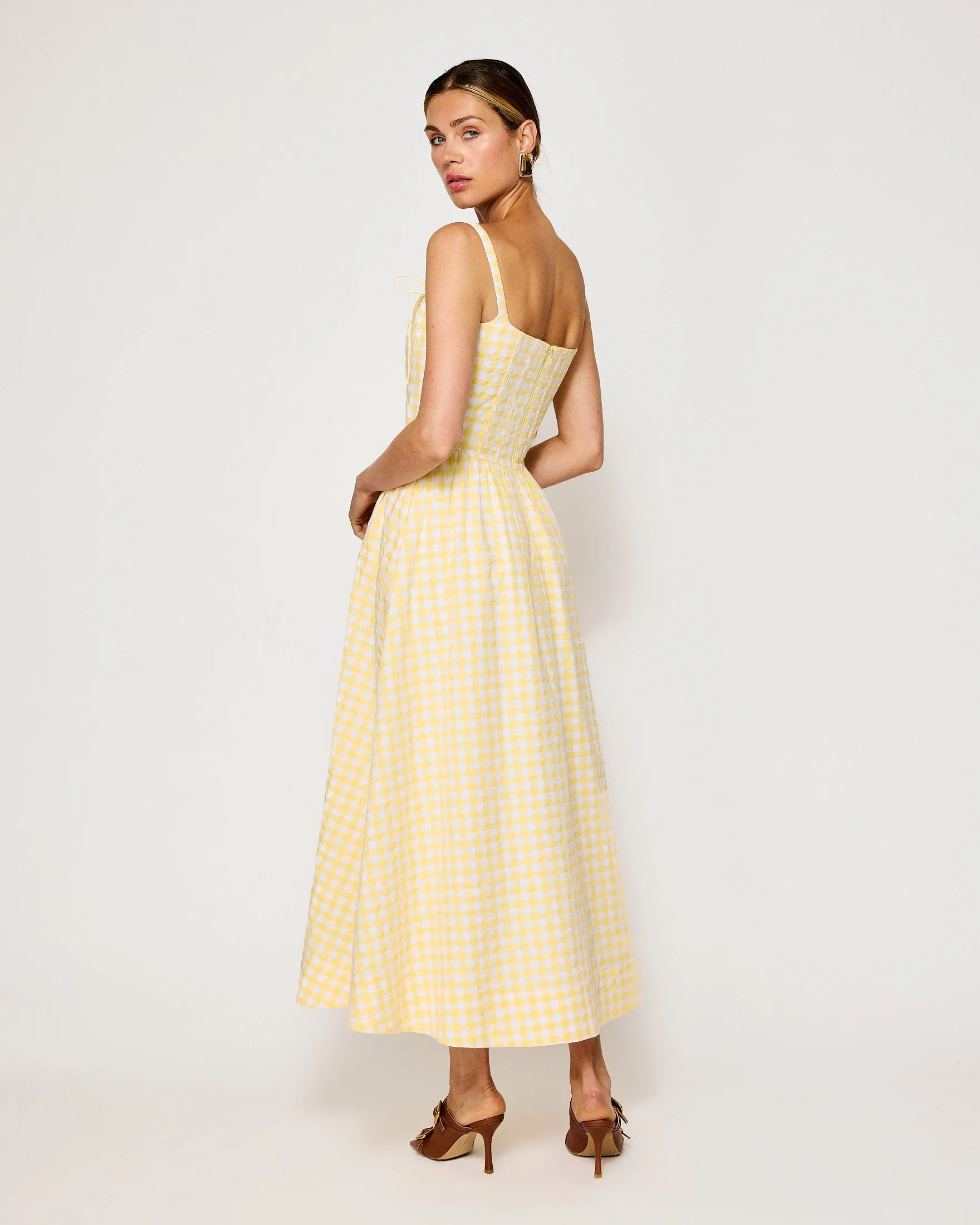 JUNIE CORSET MIDI DRESS sold by Line & Dot product image thumbnail 5