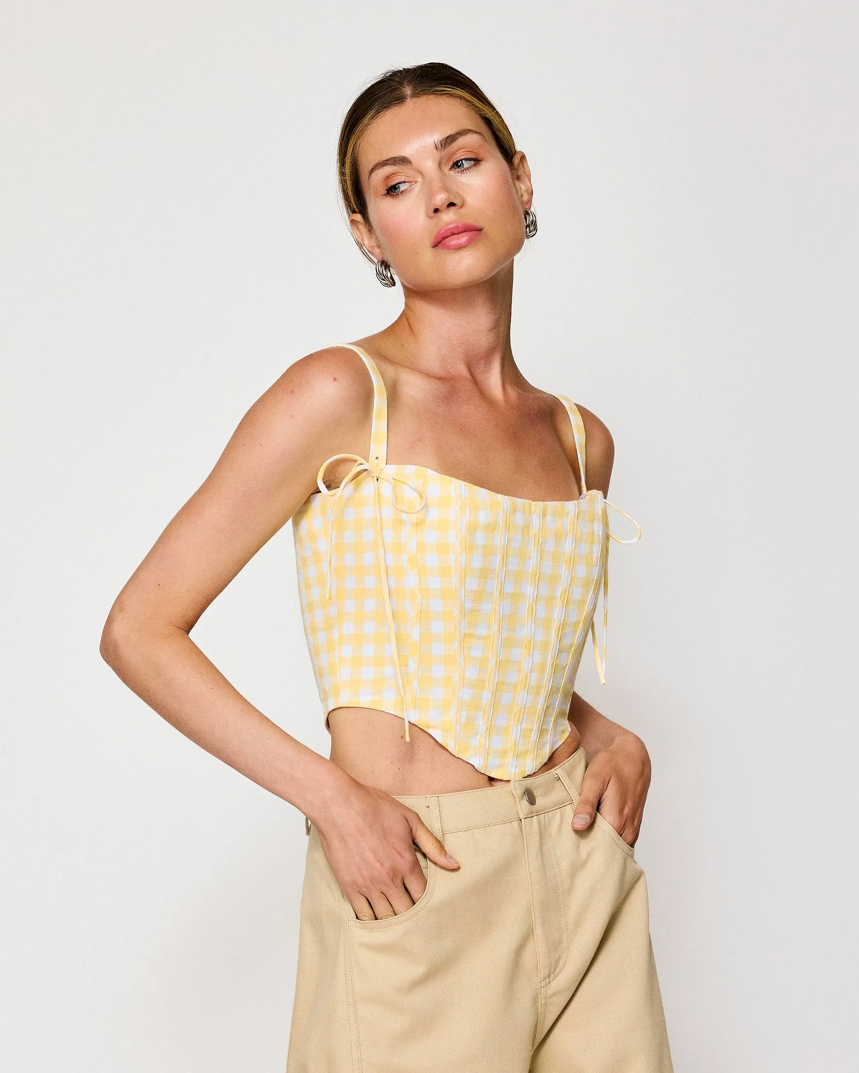 JUNIE CORSET TOP sold by Line & Dot