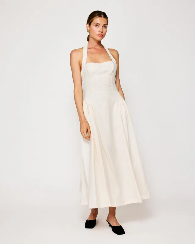 GRETA HALTER MAXI DRESS sold by Line & Dot