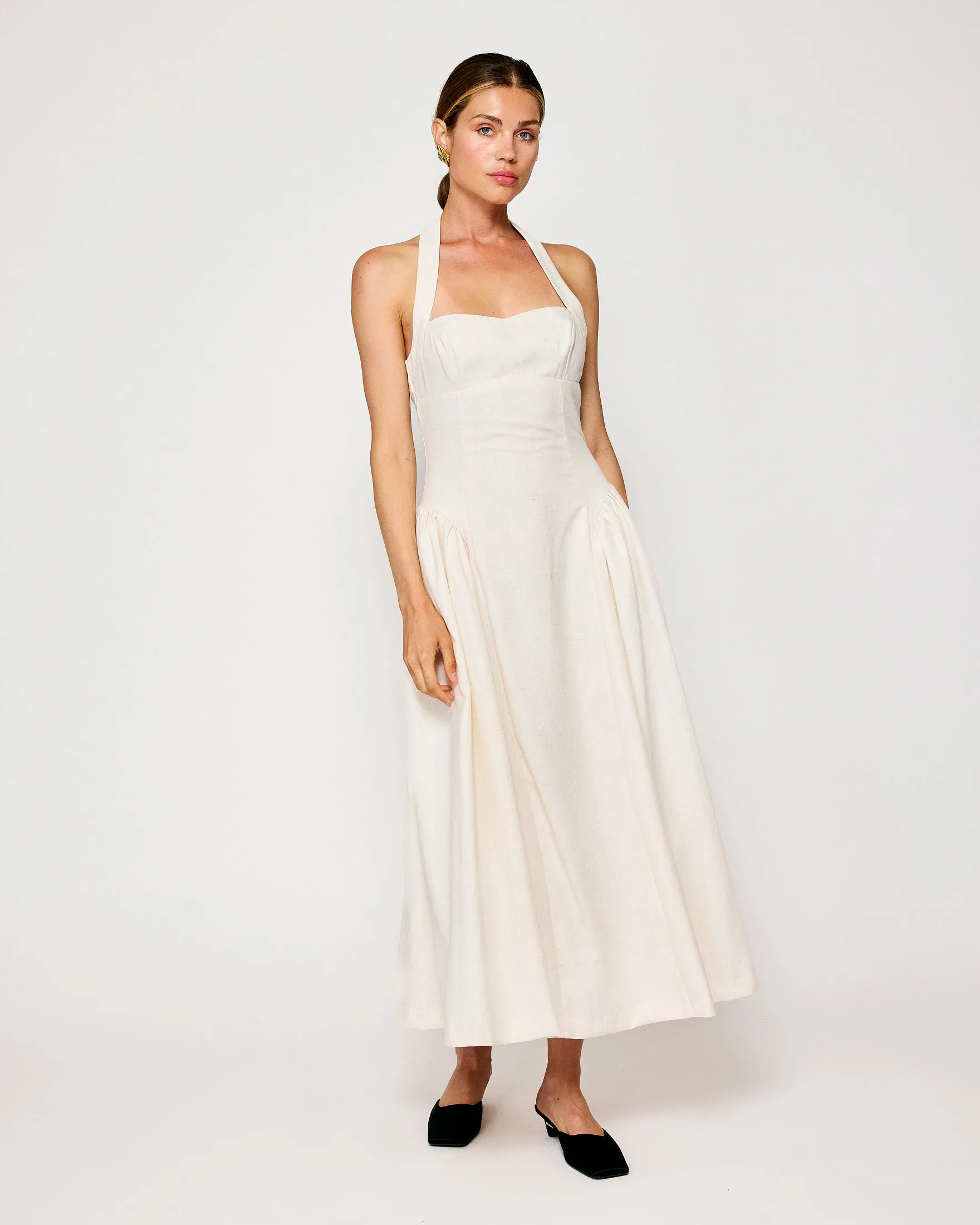 GRETA HALTER MAXI DRESS sold by Line & Dot