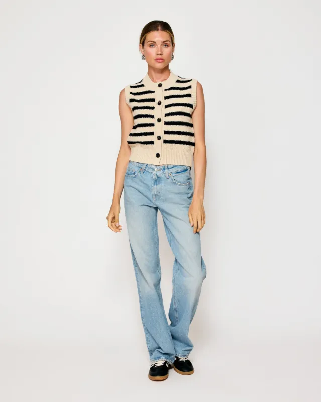 MIRI STRIPED SWEATER VEST sold by Line & Dot