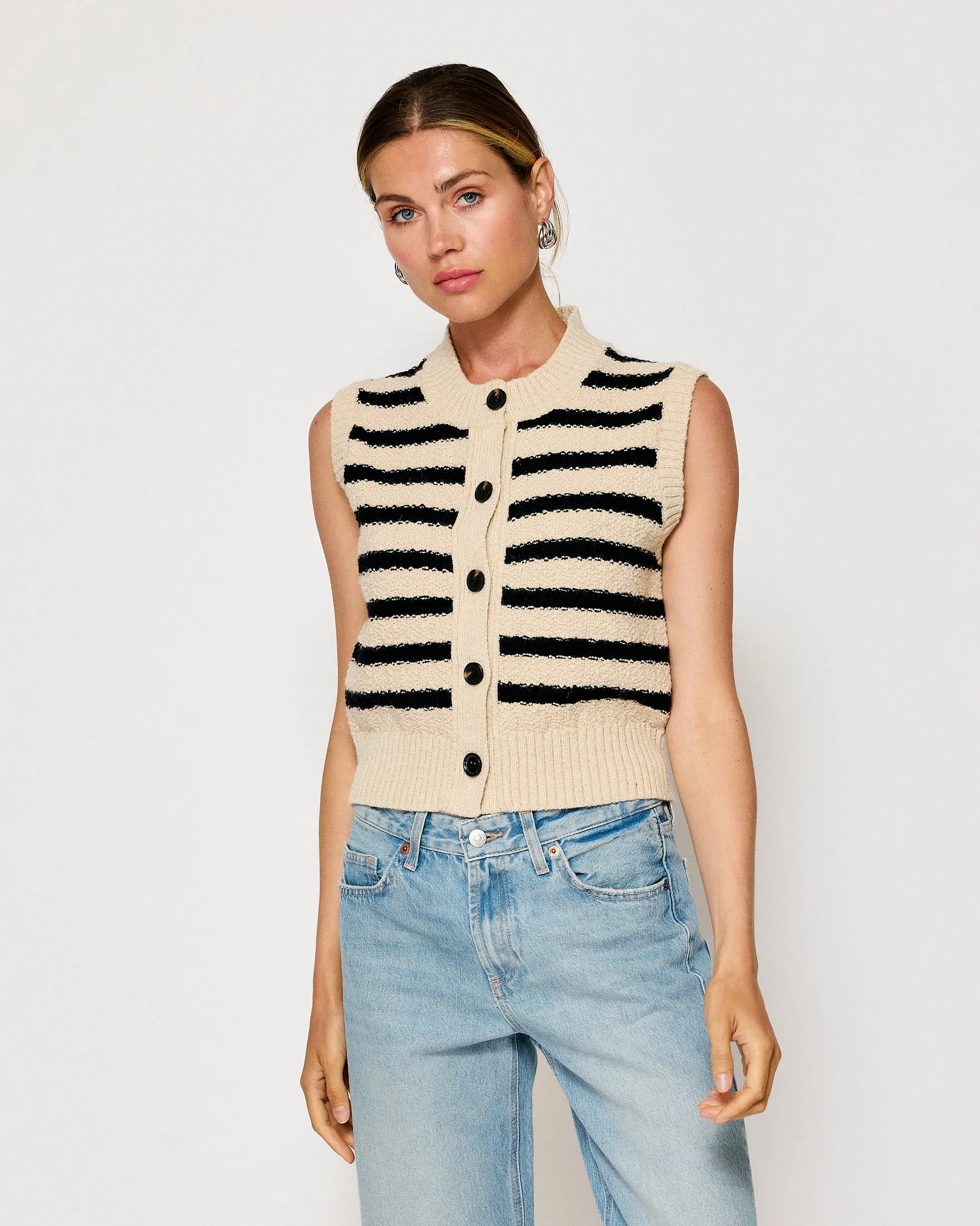 MIRI STRIPED SWEATER VEST sold by Line & Dot product image thumbnail 3