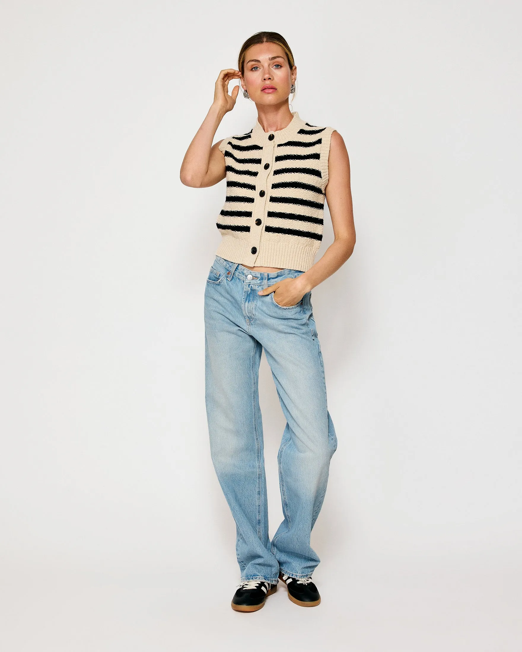 MIRI STRIPED SWEATER VEST sold by Line & Dot product image thumbnail 2