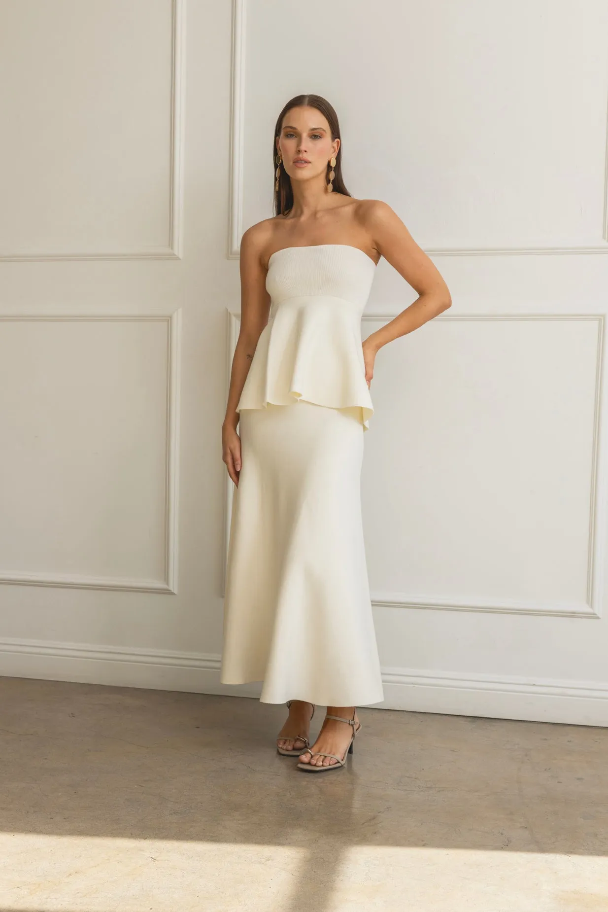 ISADORE KNIT SWEATER PEPLUM TOP sold by Line & Dot product image thumbnail 3