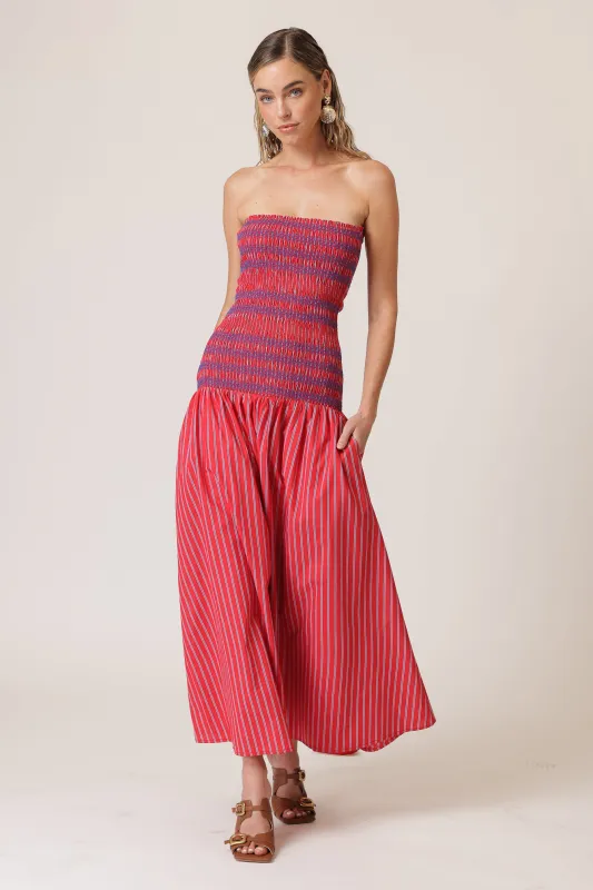 CLAUDINE SMOCKED DRESS sold by Line & Dot