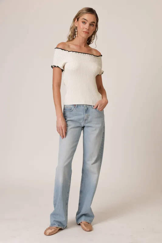 REONNY OFF THE SHOULDER SWEATER sold by Line & Dot