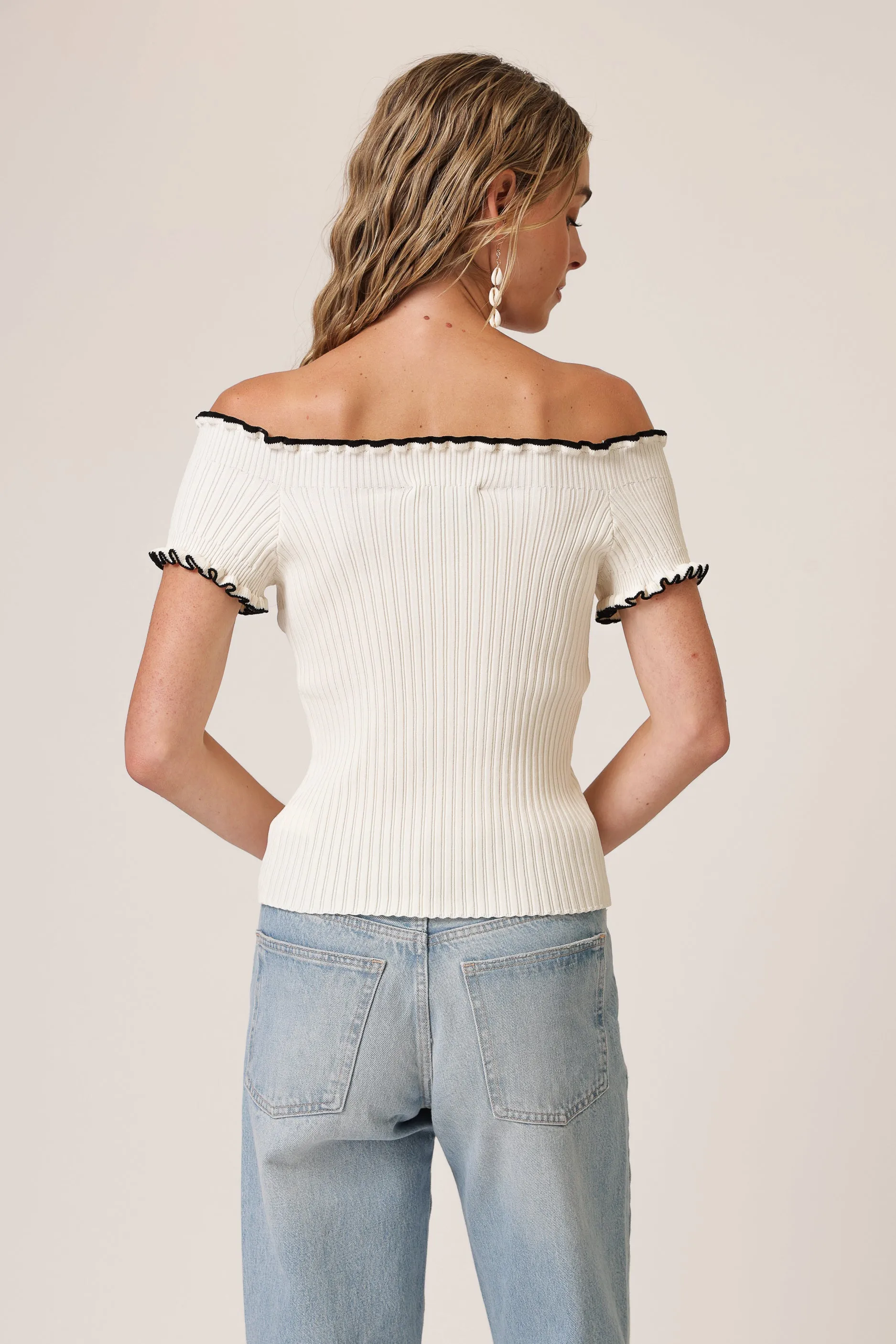 REONNY OFF THE SHOULDER SWEATER sold by Line & Dot product image thumbnail 3