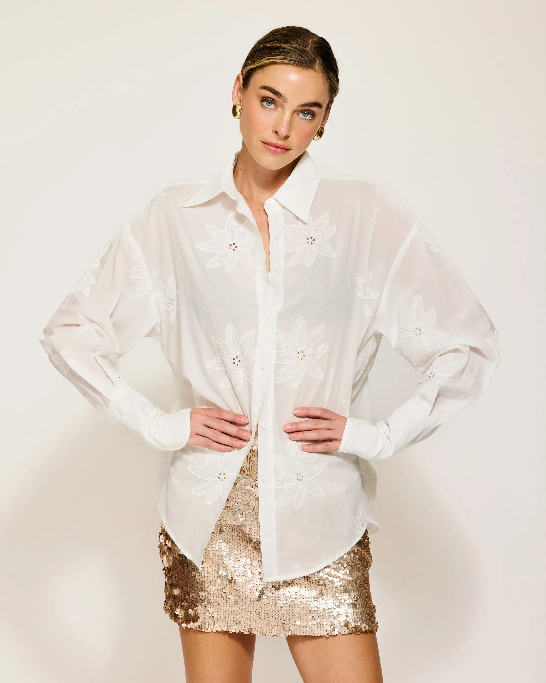 NAIDA SEQUINS MINI SKIRT sold by Line & Dot product image thumbnail 3