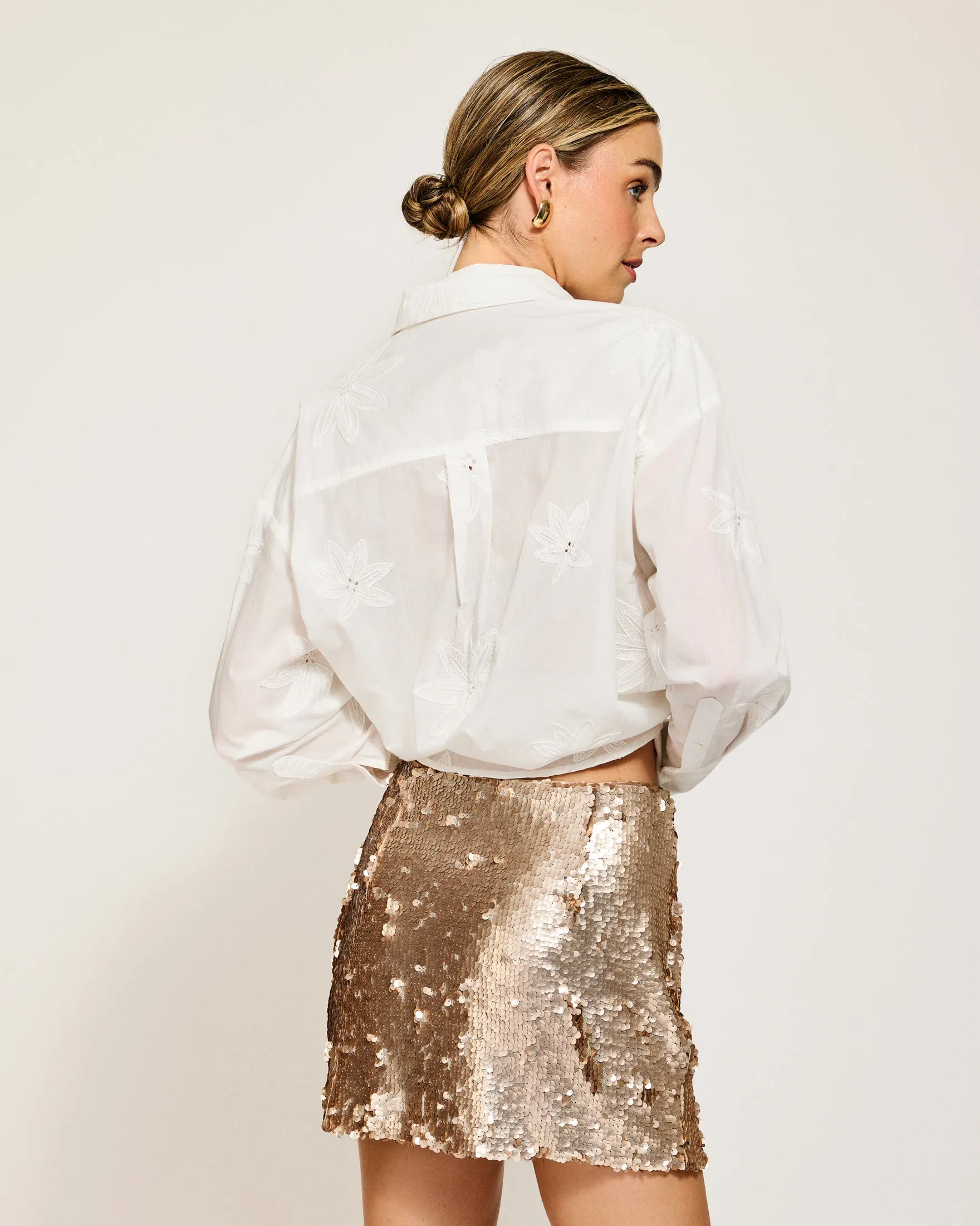 NAIDA SEQUINS MINI SKIRT sold by Line & Dot product image thumbnail 5