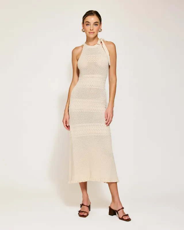 AZIE CROCHET MIDI DRESS sold by Line & Dot
