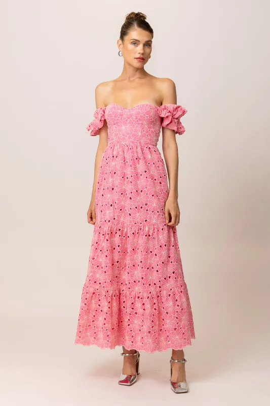 TASIA OFF THE SHOULDER MAXI DRESS sold by Line & Dot